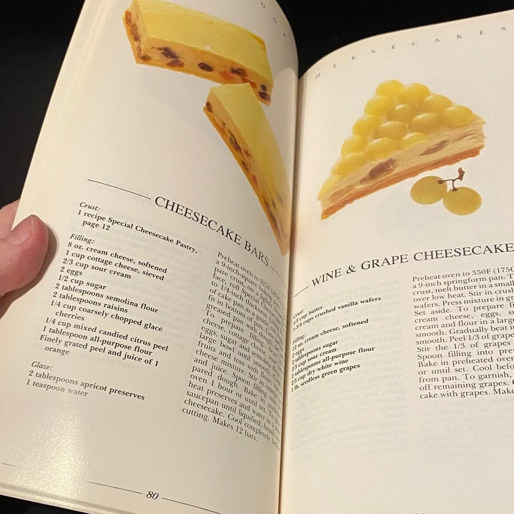 Vintage Cheesecake Cookbook with Colorful Cover